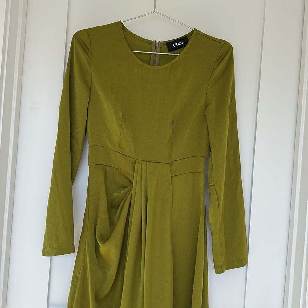 Cider Olive Long Sleeve Dress